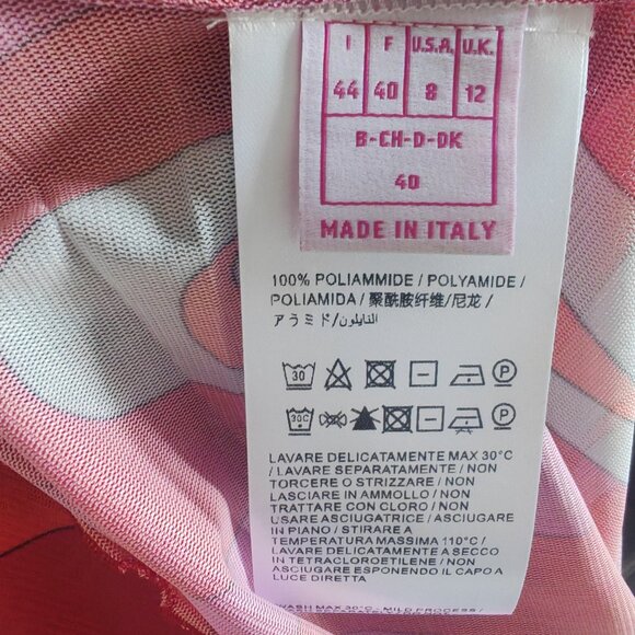 Pucci pink vortex see-through fitted long dress - Picture 11 of 11